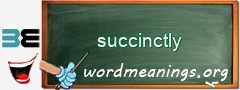 WordMeaning blackboard for succinctly